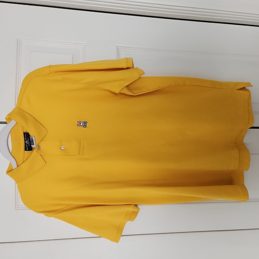 Psycho Bunny Yellow Polo Shirt - size 7 xl ***free shipping***